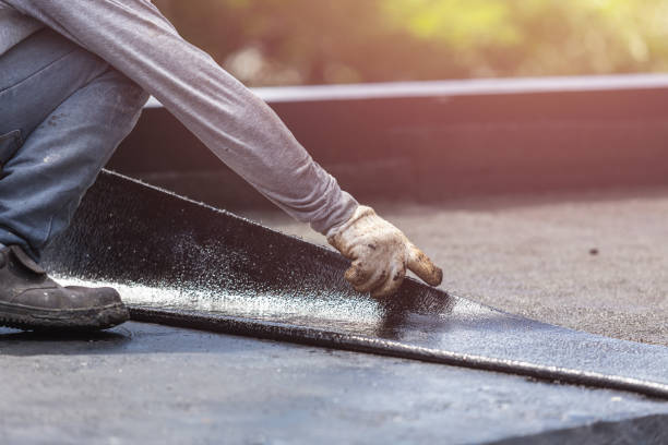 Professional Basement Waterproofing technician working in Amlin, OH